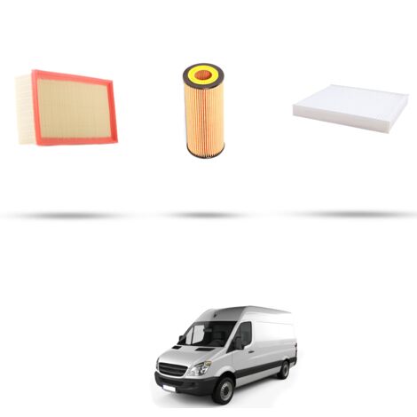 Kit tagliando 3 filtri compatibile con Mercedes Sprinter II (906) 424 V6 190kw Dal 2006