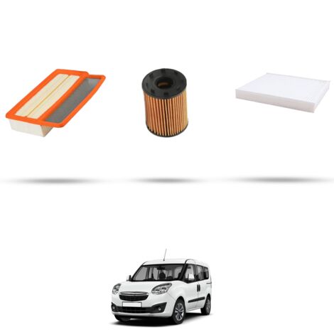 Kit tagliando 3 filtri compatibile con Opel Combo D 1.4 CNG 88kw Dal 2012