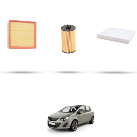 Kit tagliando 3 filtri compatibile con Opel Corsa D 1.4 16v 66kw Dal 2006