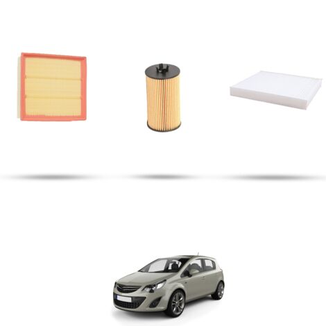Kit tagliando 3 filtri compatibile con Opel Corsa D 1.6 16v Turbo 110kw Dal 2007