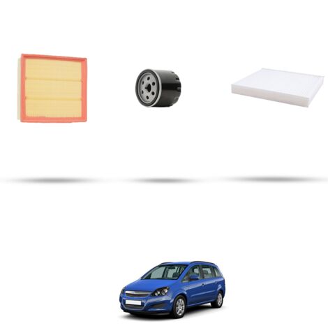 Kit tagliando 3 filtri compatibile con Opel Zafira B 1.6 16v 77kw dal 2005