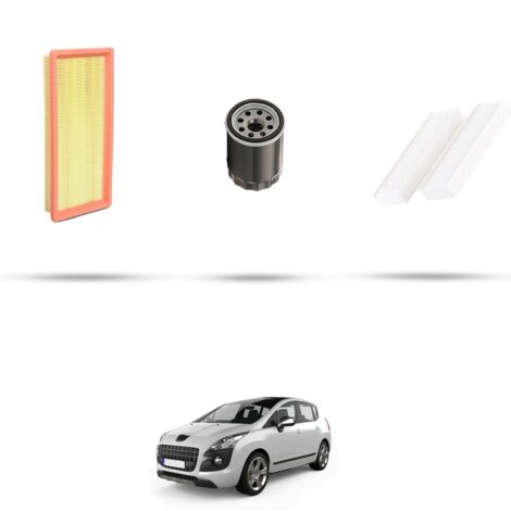 Kit tagliando 3 filtri compatibile con Peugeot 3008 1.2 e-THP 96kw dal 2015
