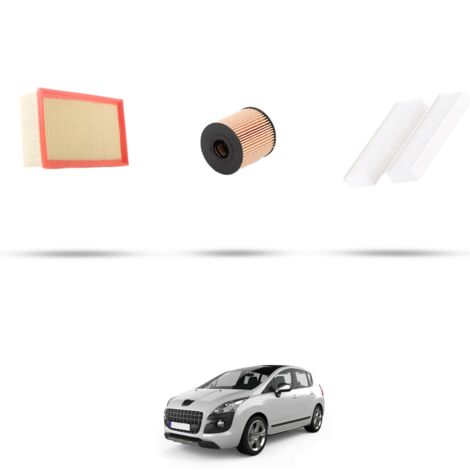 Kit tagliando 3 filtri compatibile con Peugeot 3008 1.6 THP 110kw dal 2009
