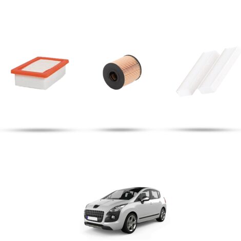 Kit tagliando 3 filtri compatibile con Peugeot 3008 1.6 THP 121kw dal 2014