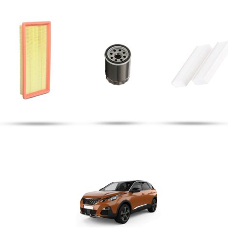 Kit tagliando 3 filtri compatibile con Peugeot 3008 II 1.2 PureTech 96kw Dal 2016