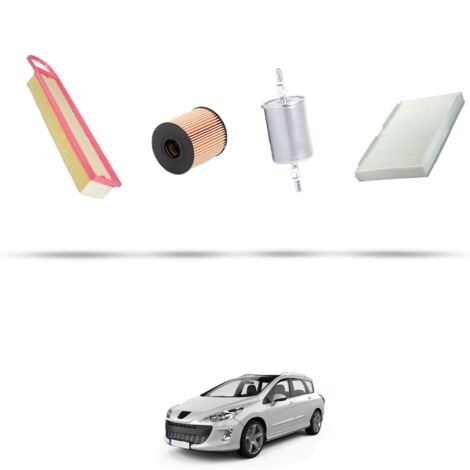 Kit tagliando 3 filtri compatibile con Peugeot 308 1.6 16v 88kw Dal 2007