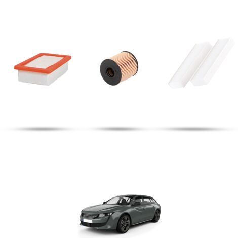 Kit tagliando 3 filtri compatibile con Peugeot 508 II (R8) 1.6 Puretech 121kw Dal 2018