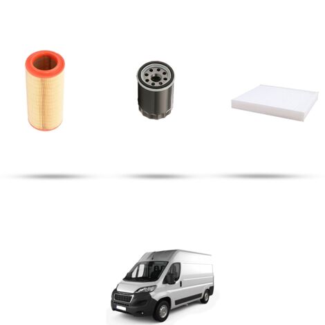 Kit tagliando 3 filtri compatibile con Peugeot Boxer III 2.2 BlueHDI 103kw dal 2019