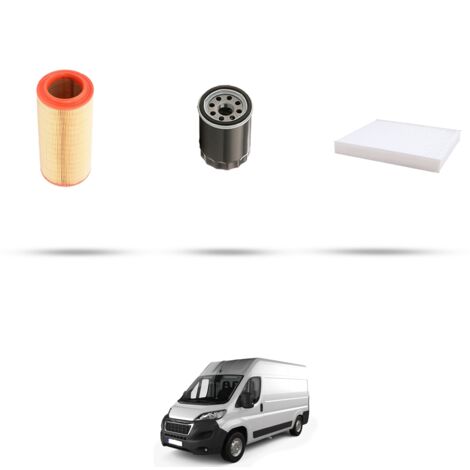 Kit tagliando 3 filtri compatibile con Peugeot Boxer III 2.2 BlueHDI 121kw dal 2019