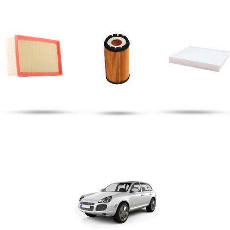 Kit tagliando 3 filtri compatibile con Porsche Cayenne I (955) 3.2 V6 184kw dal 2003