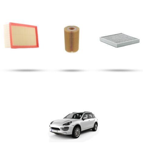 Kit tagliando 3 filtri compatibile con Porsche Cayenne II (958) 4.8 S 294Kw dal 2010