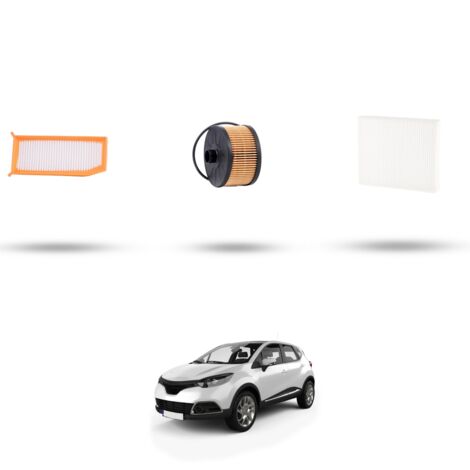 Kit tagliando 3 filtri compatibile con Renault Captur (J5,H5) 0.9 TCE 66kw dal 2013