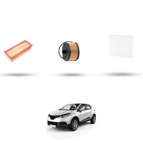 Kit tagliando 3 filtri compatibile con Renault Captur (J5,H5) 1.3 TCE 150 110kw dal 2018