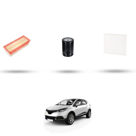 Kit tagliando 3 filtri compatibile con Renault Captur (J5,H5) 1.6 84kw dal 2018