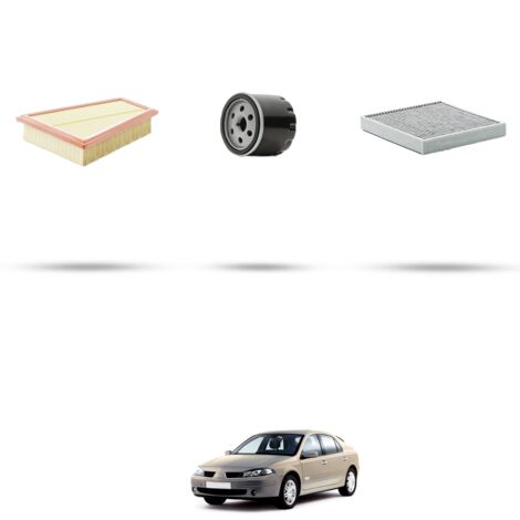 Kit tagliando 3 filtri compatibile con Renault Laguna II 1.8 16v 88kw dal 2000
