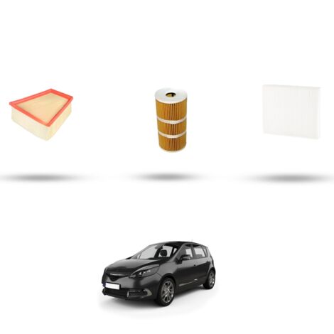 Kit tagliando 3 filtri compatibile con Renault Scenic III / Grand Scenic (JZ16) 1.6 DCI 96kw Dal 2011