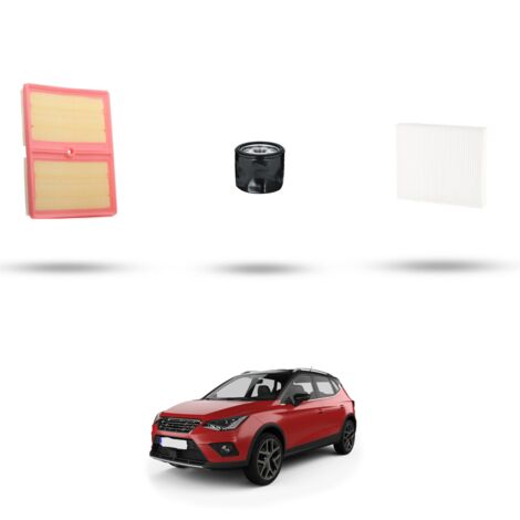 Kit tagliando 3 filtri compatibile con Seat Arona (KJ) 1.0 70kw EcoTSI Dal 2017