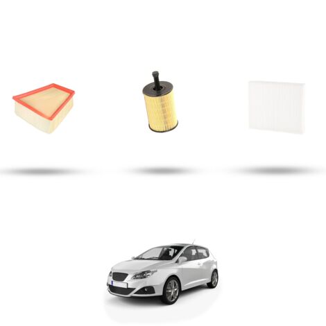 Kit tagliando 3 filtri compatibile con Seat Ibiza III 1.4 TDI 55kw dal 2002 al 2009