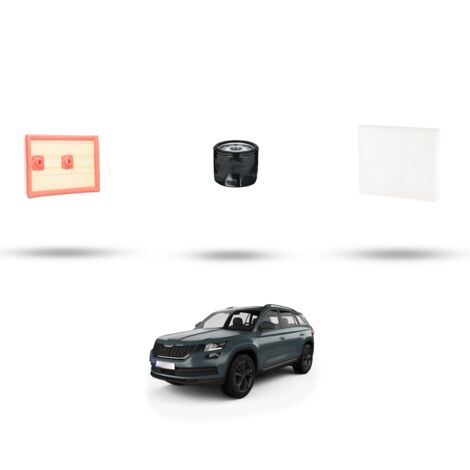 Kit tagliando 3 filtri compatibile con Skoda Kodiaq 1.4 TSI 110kw Dal 2017