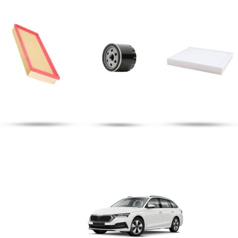 Kit tagliando 3 filtri compatibile con Skoda Octavia IV 1.0 Tsi 81kw Dal 2019