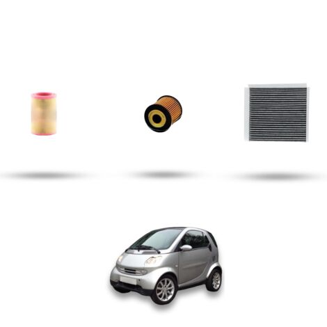 Kit tagliando 3 filtri compatibile con Smart City-Coupe /Cabrio /ForTwo (450) 600 40kw Dal 1998 al 2004
