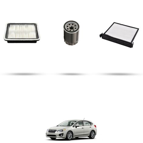 Kit tagliando 3 filtri compatibile con Subaru Impreza IV 1.6 84kw 2013