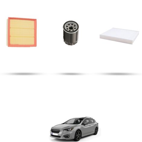 Kit tagliando 3 filtri compatibile con Subaru Impreza V 2.0i 113kw dal 2016