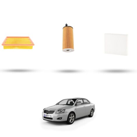 Kit tagliando 3 filtri compatibile con Toyota Avensis III (T27) 1.6 D4-D 82kw Dal 2015