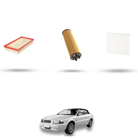 Kit tagliando 3 filtri compatibile con Volvo C70 I 2.0 20V Turbo 166Kw dal 1997 al 2005