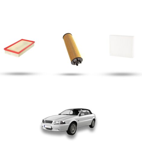 Kit tagliando 3 filtri compatibile con Volvo C70 I 2.3 20V T5 176Kw dal 1997 al 2005