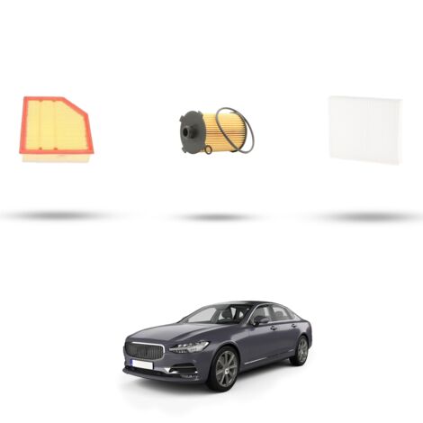 Kit tagliando 3 filtri compatibile con Volvo S90 II 2.0 B5 Mild-Hybrid 196Kw 2020