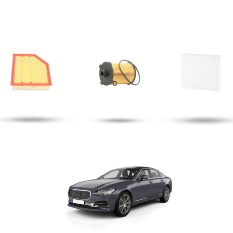 Kit tagliando 3 filtri compatibile con Volvo S90II/V90II 2.0 T6 Hybrid 240kw dal 2017
