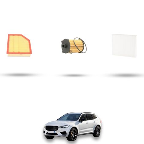 Kit tagliando 3 filtri compatibile con Volvo XC60 II 2.0 T5 Polestar 192kw Dal 2017