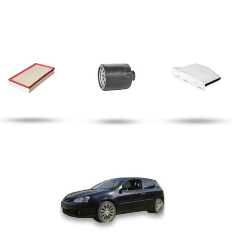 Kit tagliando 3 filtri compatibile con Vw Golf V (1K1,1K5,AJ5,5M1,521) 1.4 16v 55kw Dal 2003 Al 2006
