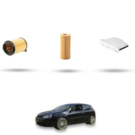 Kit tagliando 3 filtri compatibile con Vw Golf V (1K1,1K5,AJ5,5M1,521) 2.0 FSI 110kw Dal 2003 Al 2009
