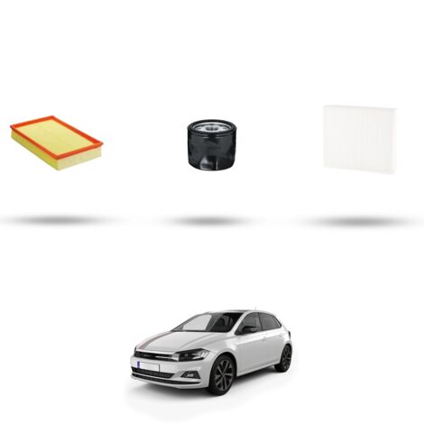 Kit tagliando 3 filtri compatibile con Vw Polo VI (AW) 1.0 MPI 48kw Dal 2018