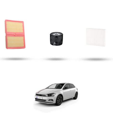 Kit tagliando 3 filtri compatibile con Vw Polo VI (AW) 1.0 TGI 66kw Dal 2017