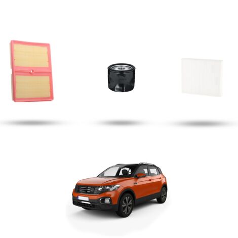 Kit tagliando 3 filtri compatibile con VW T-Cross 1.0 TSI 70kw Dal 2018