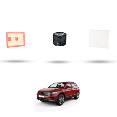 Kit tagliando 3 filtri compatibile con Vw Tiguan II (AD1) 1.4 TSI 92kw Dal 2016