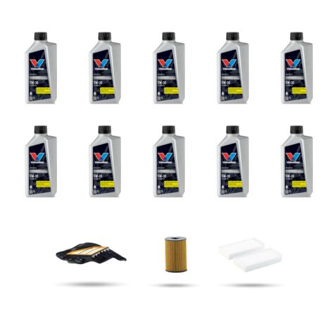 Kit tagliando 3 FILTRI e 10L OLIO compatibile con Bmw serie 6 (F12, F13) 650i 300kw dal 2011