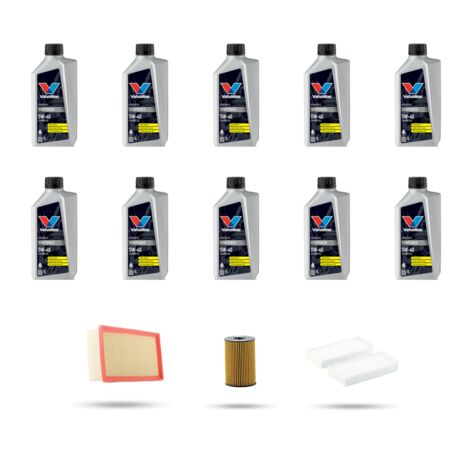 Kit tagliando 3 FILTRI e 10L OLIO compatibile con Bmw serie 7 (F01, F02) 760i 400kw dal 2009