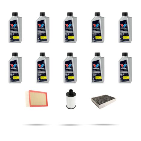 Kit tagliando 3 FILTRI e 10L OLIO compatibile con Land Rover Defender (L663) 3.0 D300 MHEV 221kw dal 2020