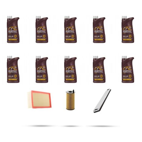 Kit tagliando 3 FILTRI e 10L OLIO compatibile con Land Rover III (L322) 3.6 D 4x4 200kw dal 2006