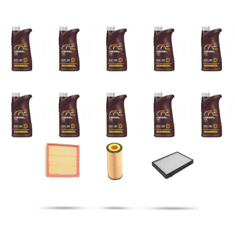 Kit tagliando 3 FILTRI e 10L OLIO compatibile con Mercedes Classe M (W163) 400 184kw Dal 2001