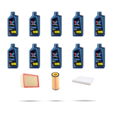 Kit tagliando 3 FILTRI e 10L OLIO compatibile con Mercedes Sprinter II (906) 424 V6 190kw Dal 2006