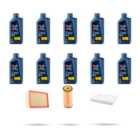 Kit tagliando 3 FILTRI e 10L OLIO compatibile con Mercedes Sprinter II (906) 524 V6 190kw Dal 2006