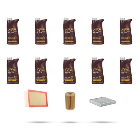 Kit tagliando 3 FILTRI e 10L OLIO compatibile con Porsche Cayenne II (958) 4.8 S 294Kw dal 2010