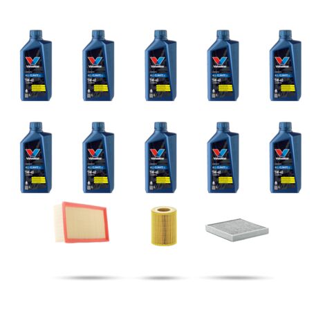 Kit tagliando 3 FILTRI e 10L OLIO compatibile con Porsche Cayenne II (958) 4.8 S 294Kw dal 2010