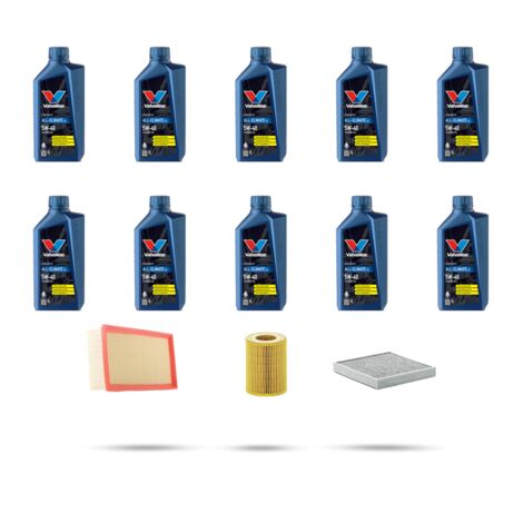 Kit tagliando 3 FILTRI e 10L OLIO compatibile con Porsche Cayenne II (958) 4.8 Turbo S 405Kw dal 2013