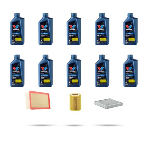 Kit tagliando 3 FILTRI e 10L OLIO compatibile con Porsche Cayenne II (958) 4.8 Turbo S 419Kw dal 2014